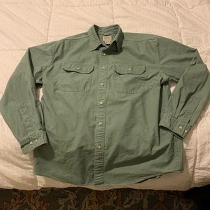 Mens LL Bean Canvas Button Down